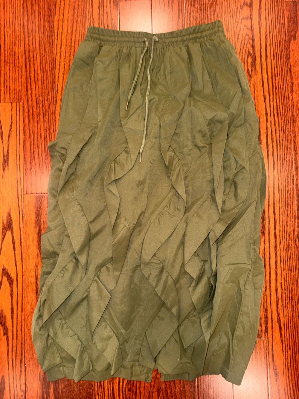 Olive Green Women's Drawstring Skirt